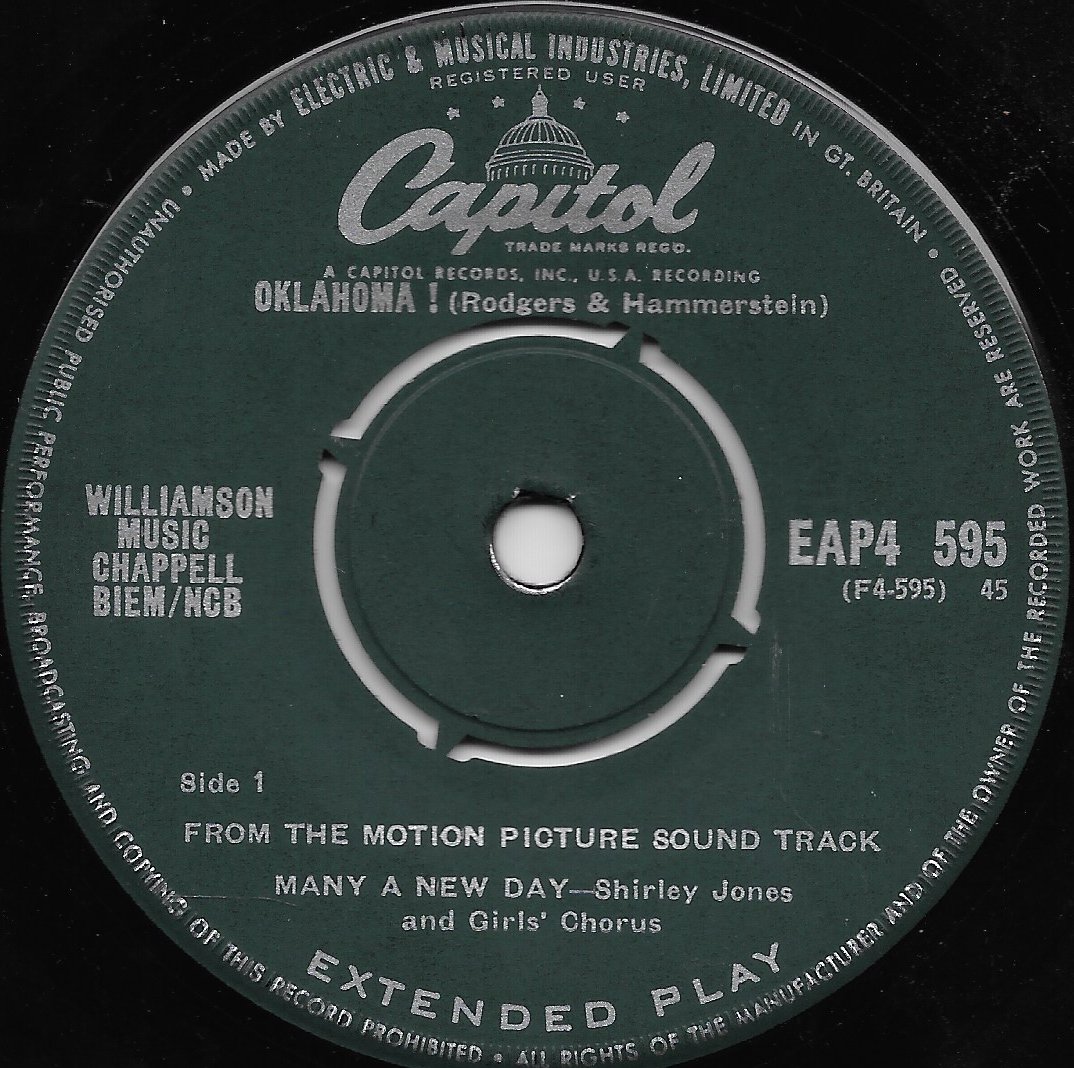 EAP 4-595 Oklahoma! 4 Rodgers / Hammerstein II from ITV, Channel 4 and Channel 5 library Label